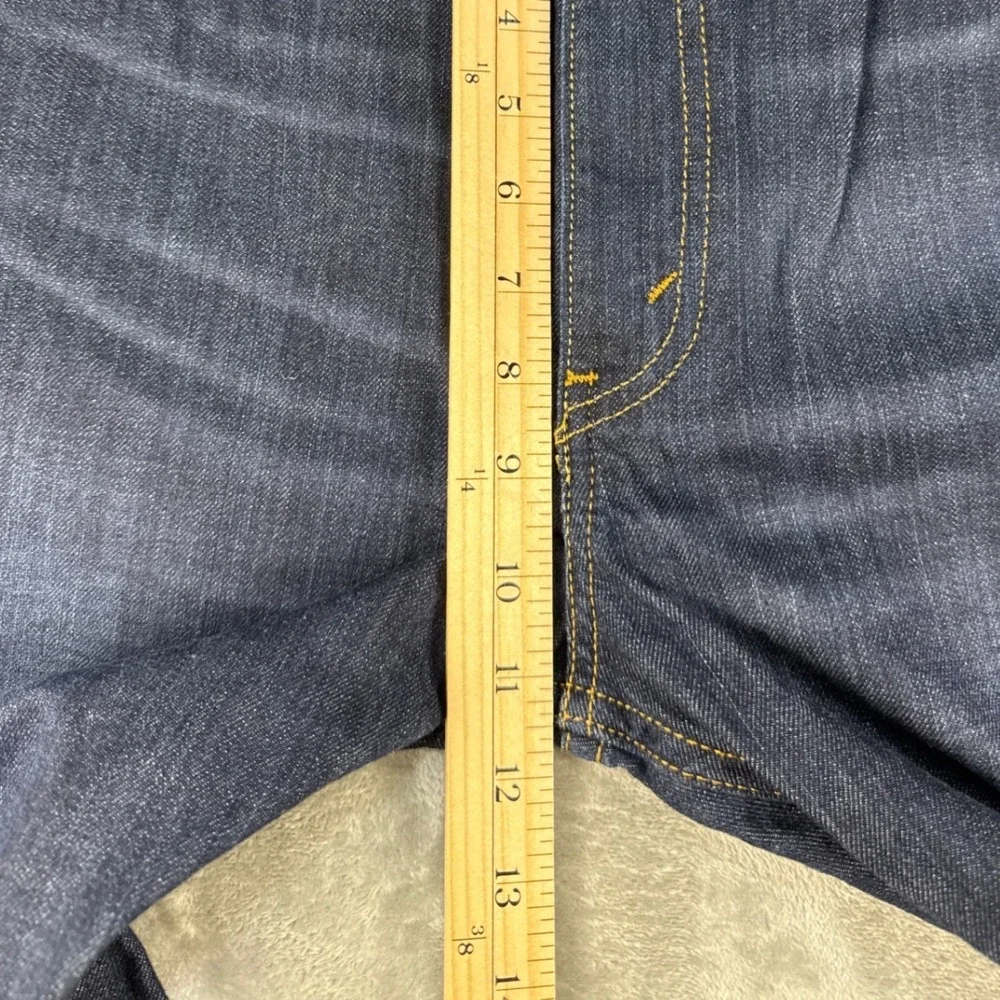 Levis 505 Regular Fit Jeans Mens 34x32 Dark Wash Indigo Straight Leg Denim